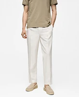 Mango Men's Cotton Lyocell Pleated Pants