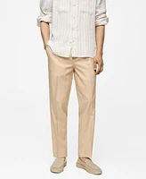 Mango Men's Cotton Lyocell Pleated Pants