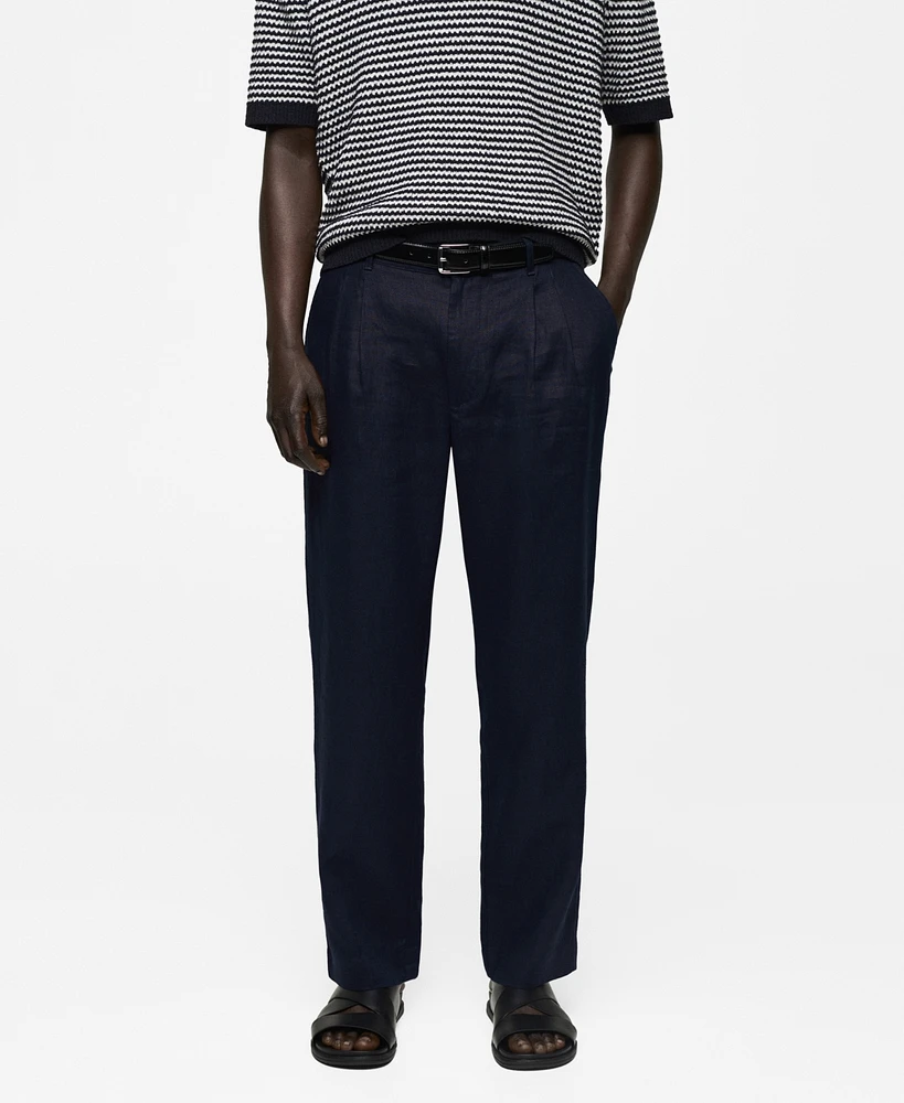 Mango Men's Relaxed Fit Pants