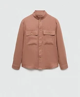 Mango Men's Linen Pockets Detail Overshirt