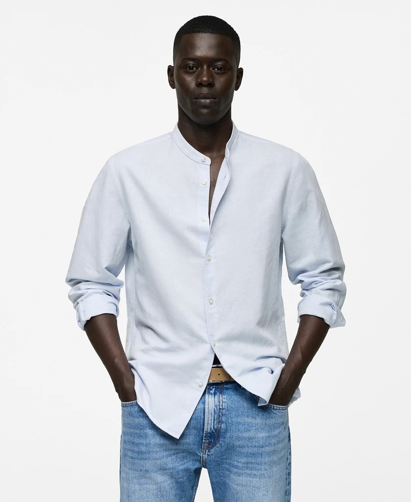 Mango Men's Linen Blend Shirt