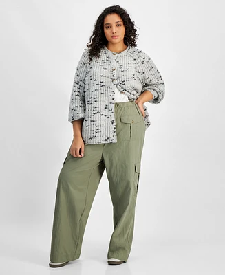 And Now This Trendy Plus Drawstring Cargo Pants, Created for Macy's