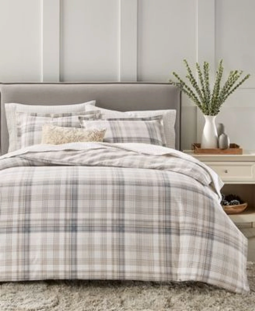 Charter Club Fireside Plaid Flannel Comforter Exclusively At Macys