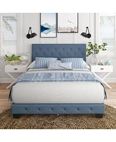 Boyd Sleep Chloe Linen Upholstered Platform Bed Frame