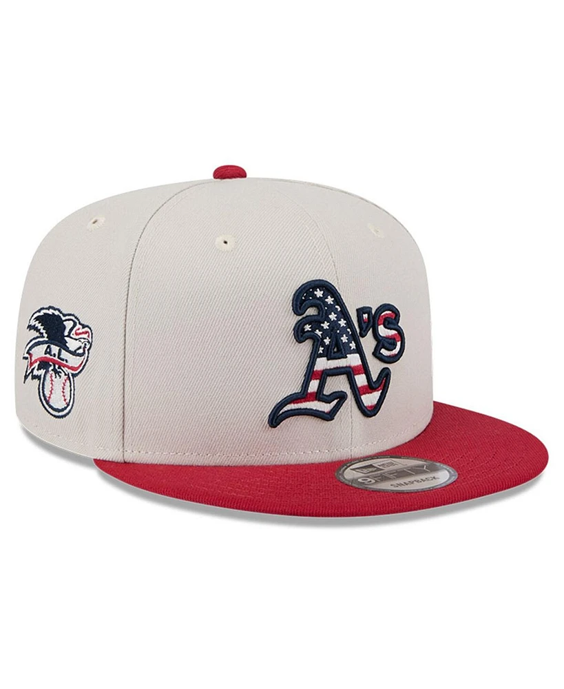 New Era Men's Red Oakland Athletics 2024 Fourth of July 9FIFTY Snapback Hat