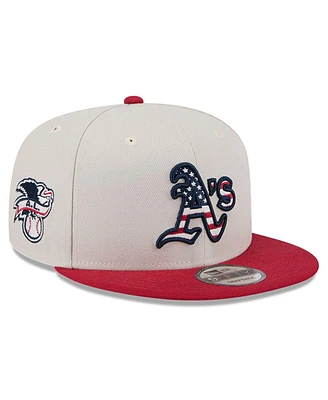 New Era Men's Red Oakland Athletics 2024 Fourth of July 9FIFTY Snapback Hat