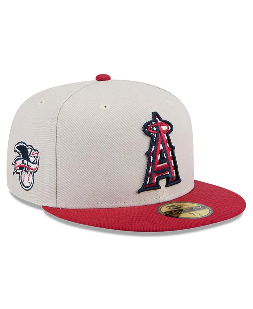 New Era Men's Red Los Angeles Angels 2024 Fourth of July 59FIFTY Fitted Hat