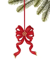 Holiday Lane Ruby Red Holiday Red Bow Ornament, Created for Macy's