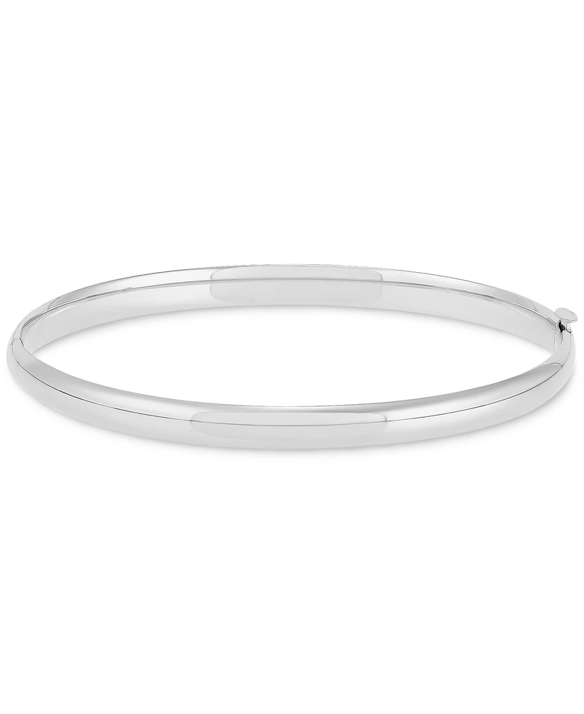 Polished Hinged 4.75mm Bangle Bracelet 10k Gold