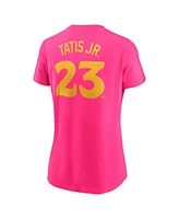 Nike Men's and Women's Fernando Tatis Jr. Pink San Diego Padres 2024 City Connect Fuse Player Name Number T-Shirt