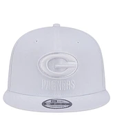 New Era Men's Green Bay Packers Main White on White 9FIFTY Snapback Hat