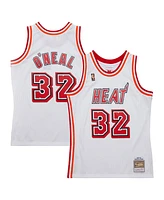 Mitchell & Ness Men's Shaquille O'Neal White Miami Heat 2007/08 Hardwood Classics Swingman Jersey