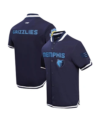 Pro Standard Men's Navy Memphis Grizzlies Classic Warm-Up Full-Snap Jacket