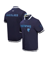 Pro Standard Men's Navy Memphis Grizzlies Classic Warm-Up Full-Snap Jacket