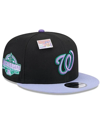 New Era Men's Black/Purple Washington Nationals Grape Big League Chew Flavor Pack 9FIFTY Snapback Hat