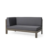 Durable Acacia Wood Sofa with Water-Resistant Cushions and Cross-Back Design