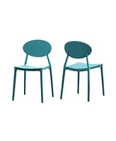 Contemporary Injection-Molded Plastic Outdoor Chairs in Vibrant Hues