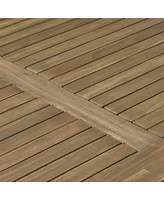 Simplie Fun Enticing Acacia Wood Outdoor Dining Table Elegance and Durability for Your Outdoor Gatherings