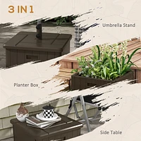 Streamdale Furniture Multipurpose Umbrella Stand Planter, End Table, and Umbrella Base