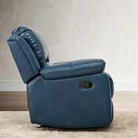 Streamdale Furniture Charlotte Navy Blue Leather Gel Recliner