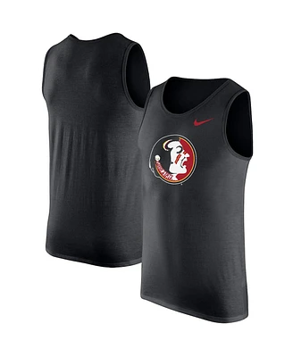 Nike Men's Black Florida State Seminoles Vintage-like Logo Performance Tank Top