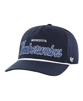 '47 Brand Men's Navy Minnesota Timberwolves Crosstown Script Hitch Adjustable Hat