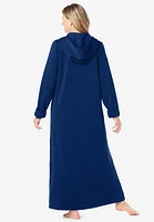 Dreams & Co. Women's Plus Long Hooded Fleece Sweatshirt Robe
