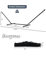 Gymax 2-Person Heavy-Duty Hammock Stand w/ Storage Bag Portable 450 Lbs Capacity