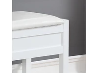Rouen Seating Bench with Shoe Storage, White