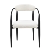 Upholstered Modern Dining Chairs with Toothpick Gold Frame (Set of 2)