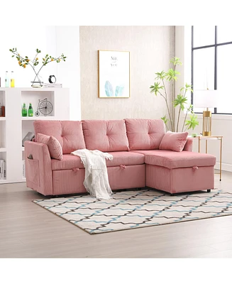 Simplie Fun Versatile Modular Sofa with Storage and Reversible Design