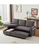 Streamdale Furniture Versatile & Cozy Convertible Sectional Sofa Bed with Storage