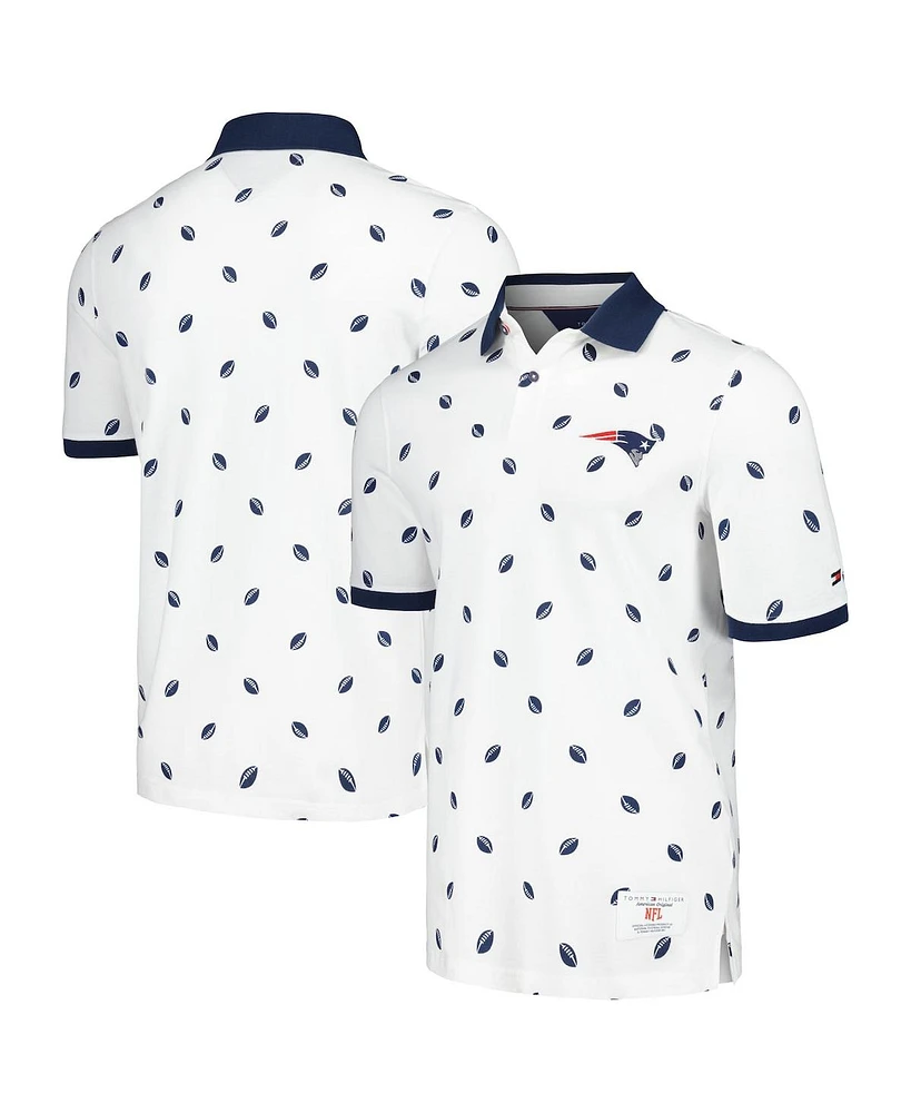 Tommy Hilfiger Men's White New England Patriots Bryce Pique Polo Shirt