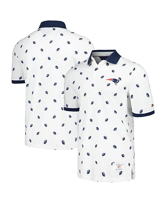 Tommy Hilfiger Men's White New England Patriots Bryce Pique Polo Shirt