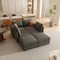 Streamdale Furniture Spacious and Versatile Sectional Sofa with Storage and Ottoman Options