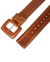 Sam Edelman Women's Leather Wrapped Buckle Belt