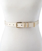 Calvin Klein Women's Modern Mixed-Media Skinny Belt
