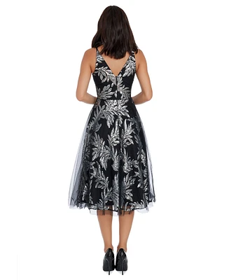 Dress the Population Women's Courtney Sequin and Tulle Dress