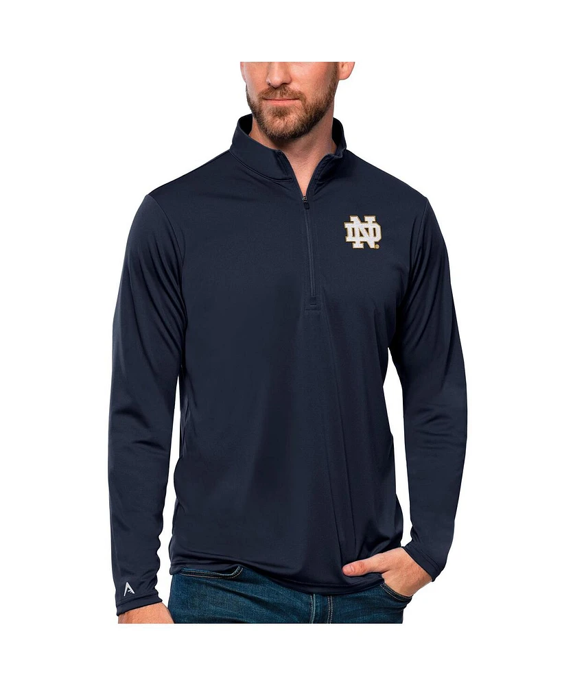 Antigua Men's Navy Notre Dame Fighting Irish Tribute Quarter-Zip Top