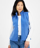 Style & Co Petite Polar Fleece Vest, Created for Macy's