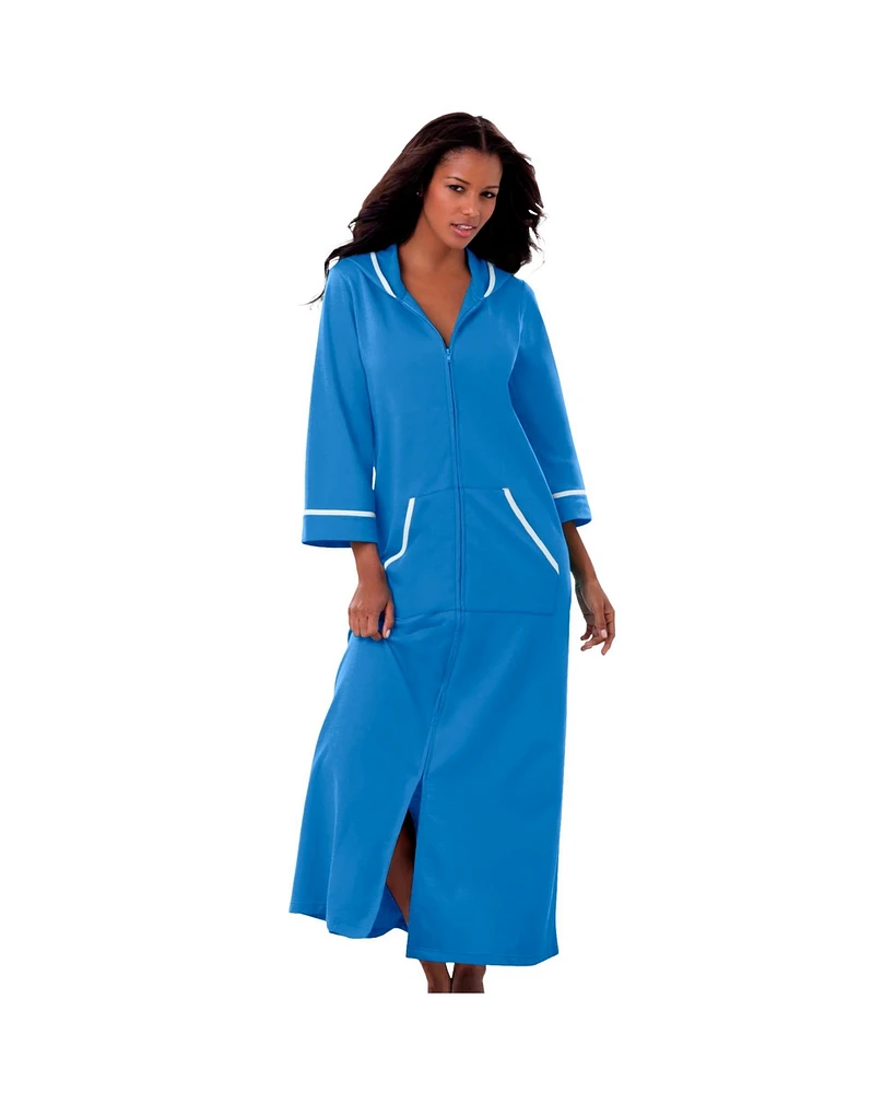 Dreams & Co. Plus Long French Terry Robe