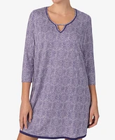 Ellen Tracy Women's 3/4-Sleeve Keyhole Sleepshirt