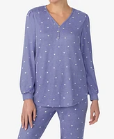 Ellen Tracy Women's Printed Long-Sleeve Pajama Set