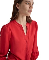 Dkny Women's Split-Neck Blouse