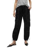 Vero Moda Women's Kim Cotton Drawstring-Waist Cargo Pants