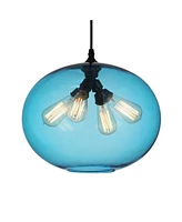 Cwi Lighting Glass 4 Light Down Pendant