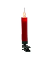 Gerson International Set of 10 Red Christmas Led Candles with Clip and Remote Control