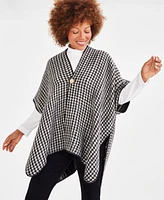 Style & Co Reversible Houndstooth Topper