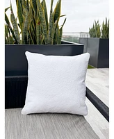 Anaya Home White Boucle 20x20 Indoor Outdoor Pillow