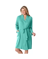 Dreams & Co. Plus Size Thermal Robe